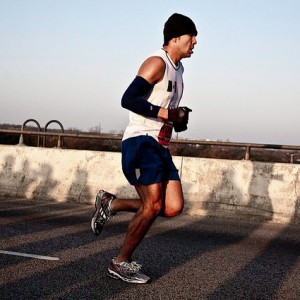 Man at the Austin marathon
